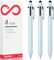 Multicolor Pen in One, Sleek Metallic 4 Color Ballpoint Pens, Medium Point (1.0mm), Retractable Ball Pen with Stylus Tip, Journaling Planner Pens for Nursing School Office Supplies, 3 Pack, Blue